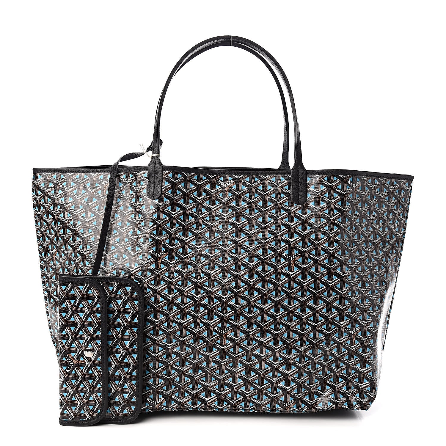 Goyard Goyardine Saint Louis Claire Voie GM Black Blue 1 of 10