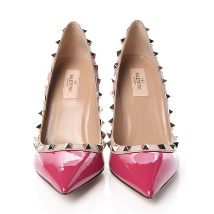 Valentino Garavani Patent Rockstud 100mm Pumps 38.5 Deep Cyclamin Poudre 2 of 8