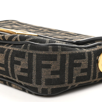 Fendi Fabric Jacquard FF 1974 Midi Chain Baguette Tobacco Moro 10 of 10