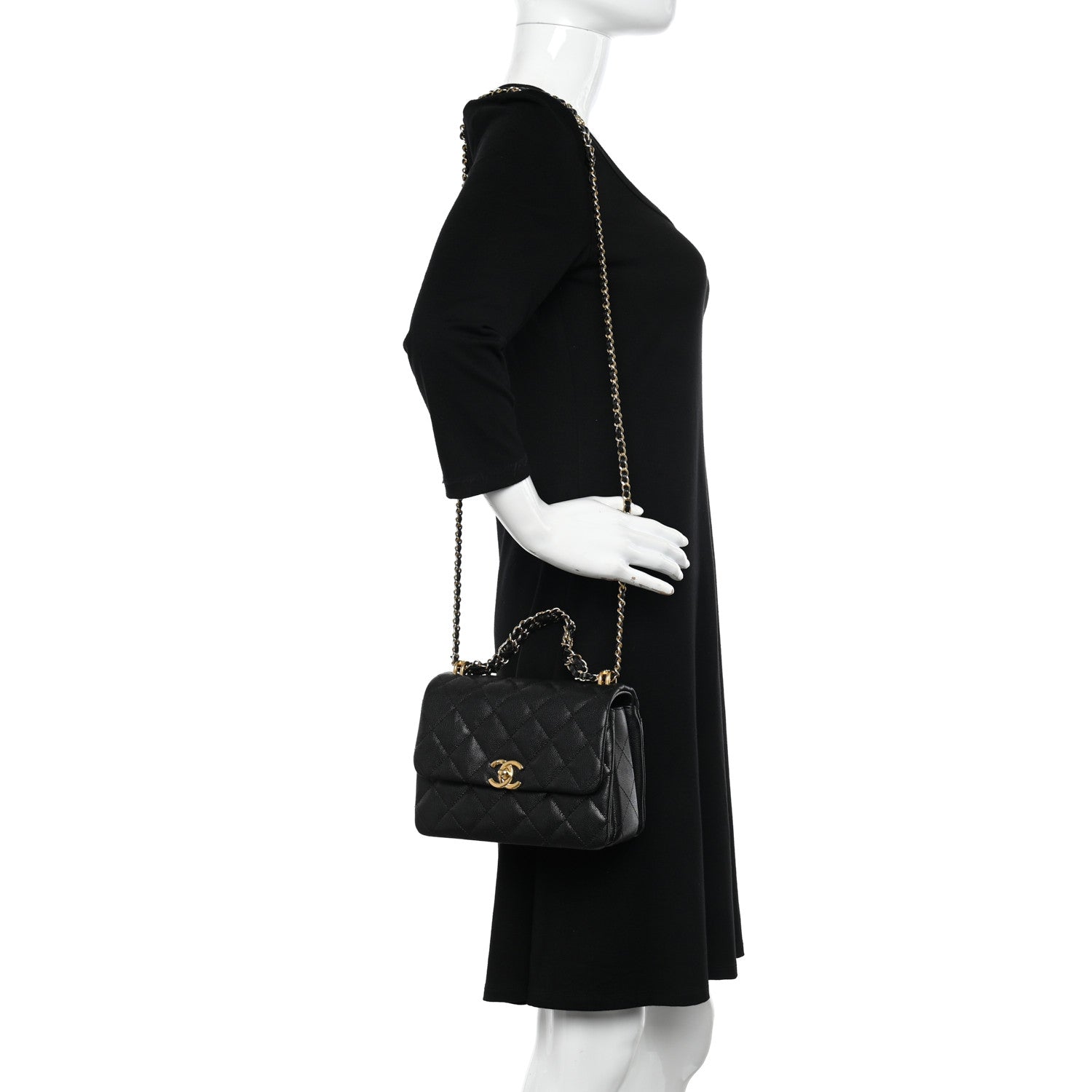 Chanel Caviar Quilted Coco First Flap Black 2 of 11