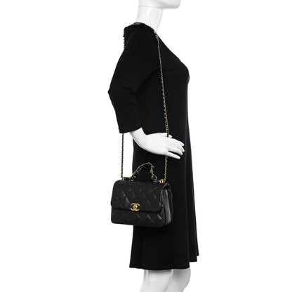 Chanel Caviar Quilted Coco First Flap Black 2 of 11