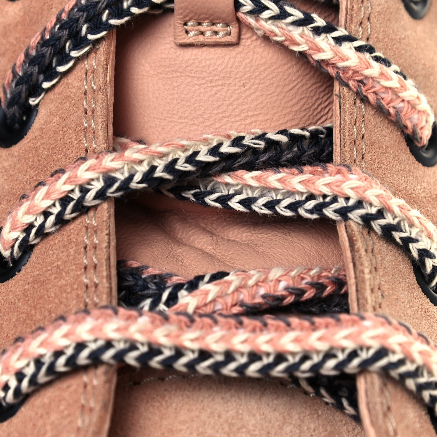 Chanel Suede Calfskin Lace Up Boots 36.5 Pink 8 of 11