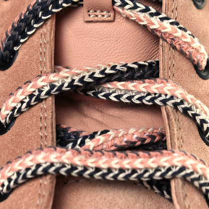 Chanel Suede Calfskin Lace Up Boots 36.5 Pink 8 of 11