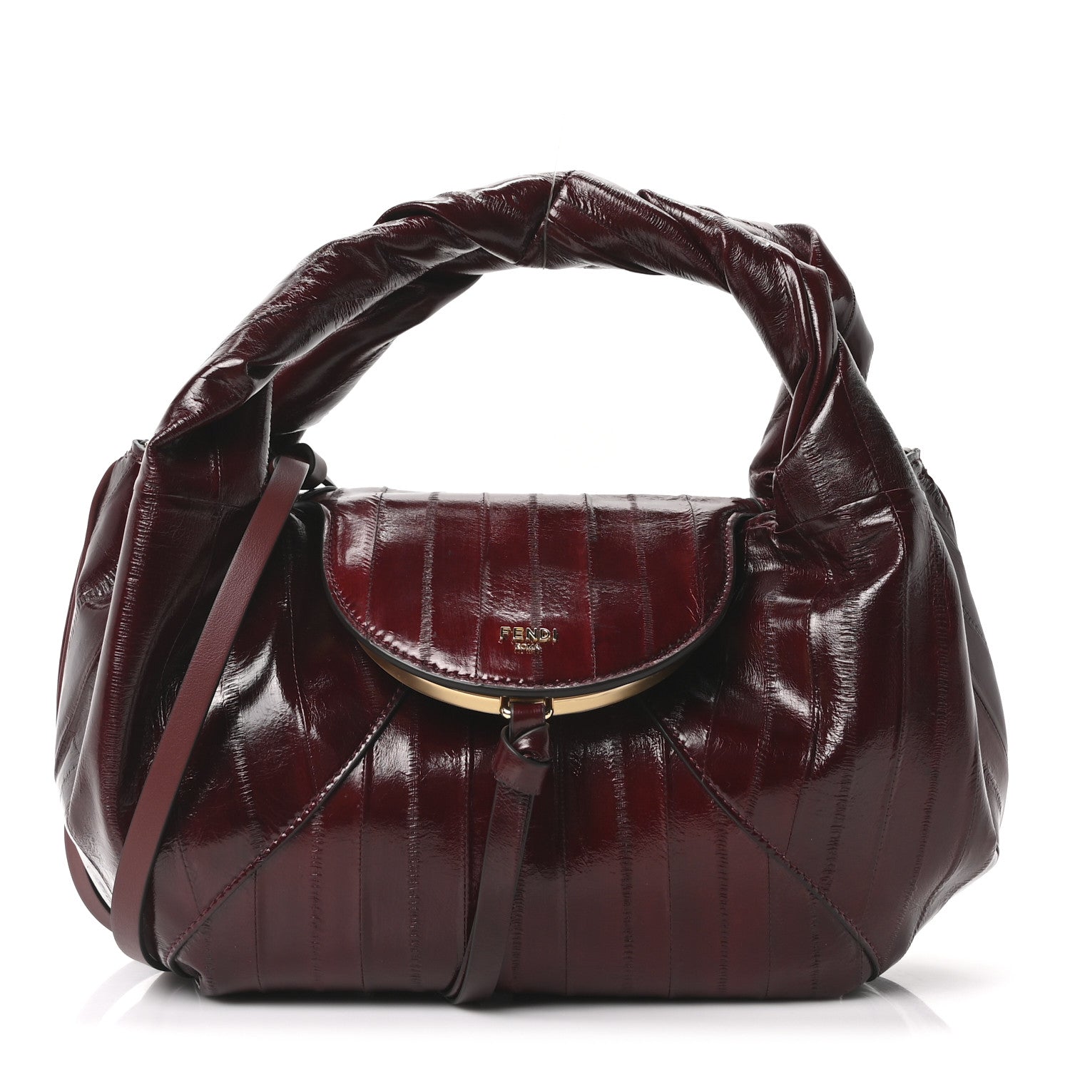 Fendi Inlaid Hagfish Pequin Small Spy Wine 1 of 11