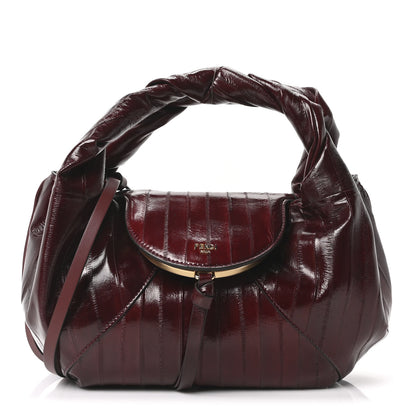 Fendi Inlaid Hagfish Pequin Small Spy Wine 1 of 11