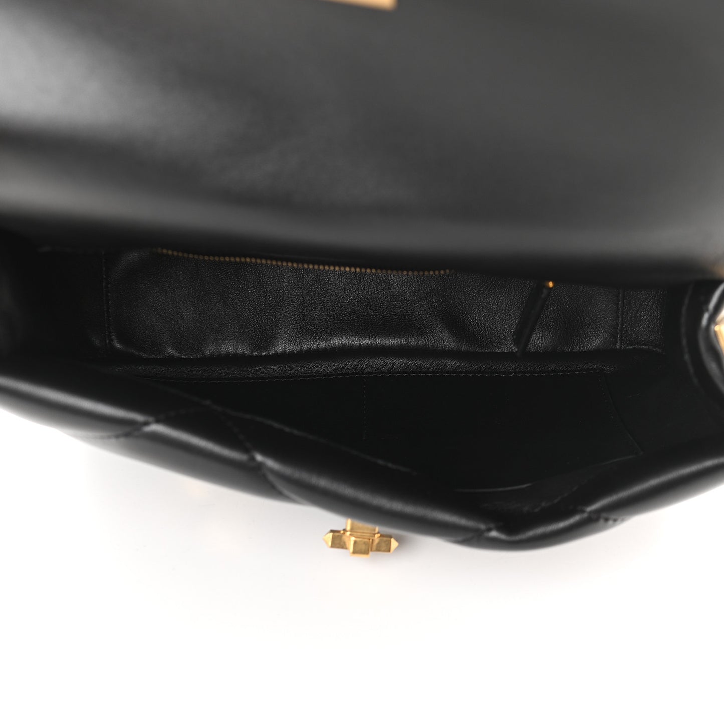 Nappa Large Roman Stud Shoulder Bag Black