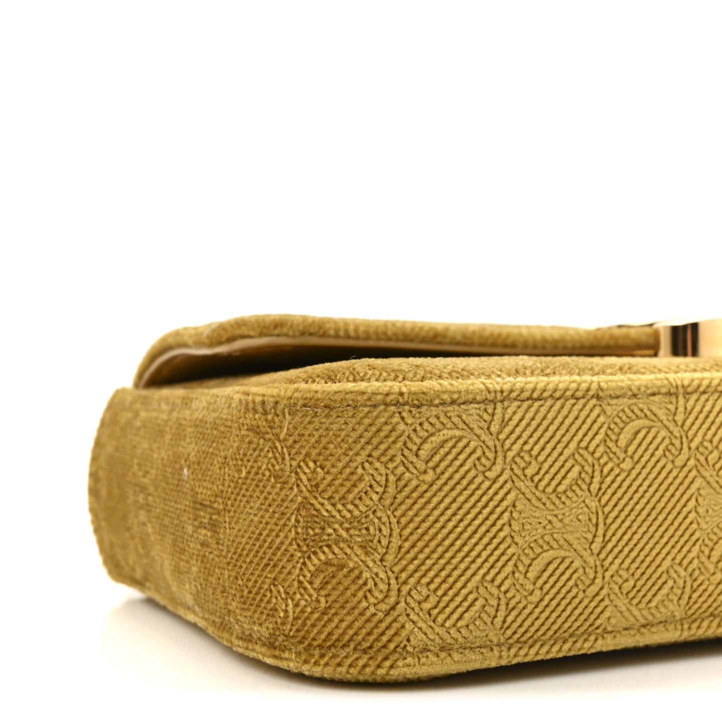 Velvet Triomphe Chain Shoulder Bag Gold