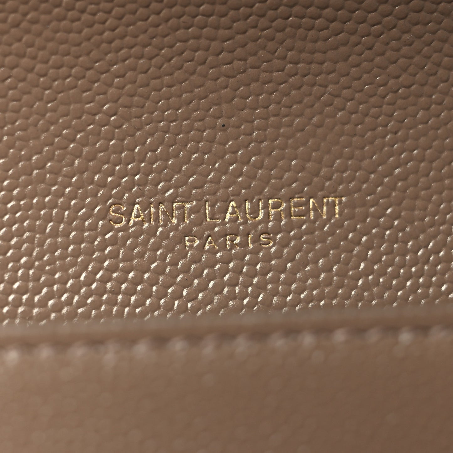 Grain De Poudre Monogram Cassandra Chain Wallet Dark Beige