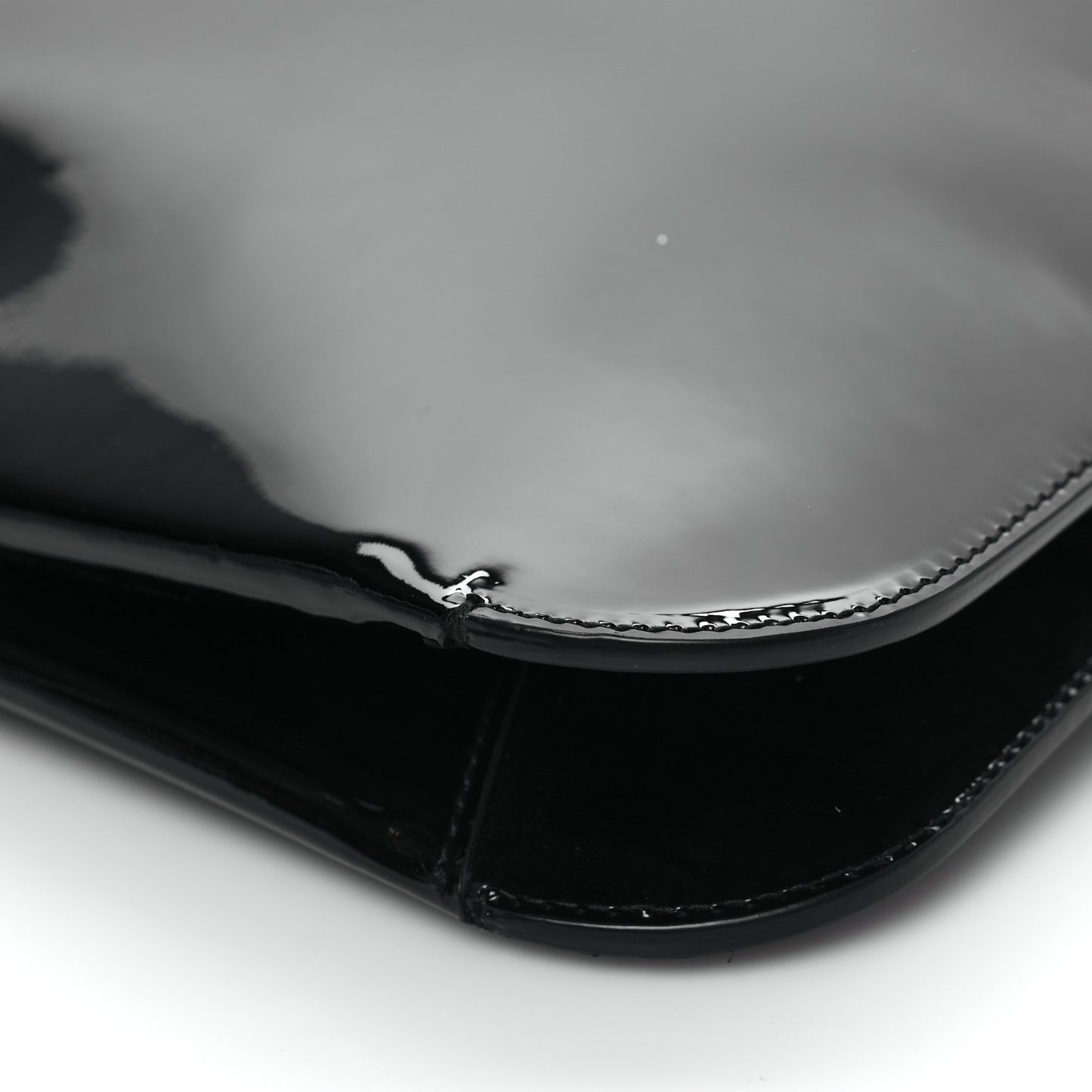 Patent Calfskin Sadie Shoulder Bag Black