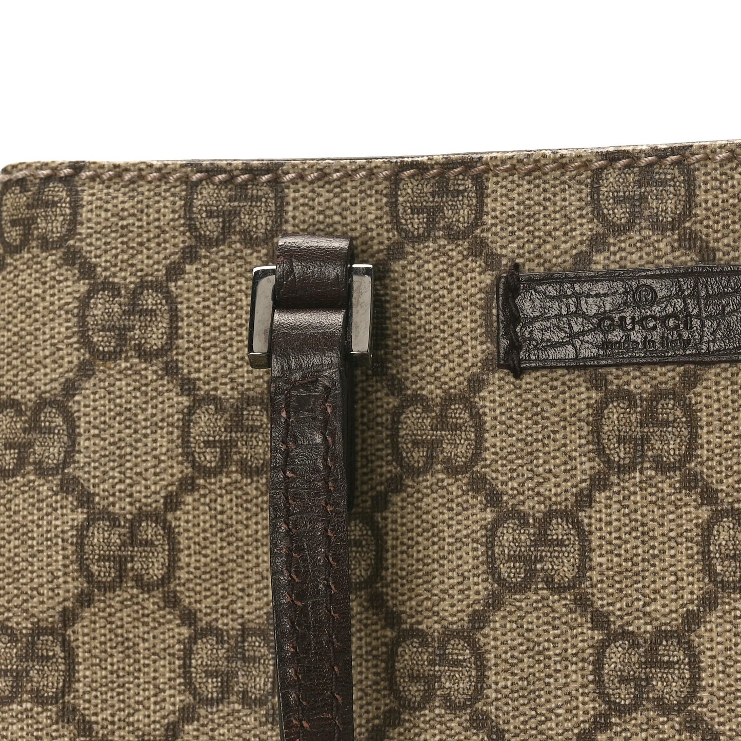 GG Supreme Monogram Mini Vertical Tote Dark Brown