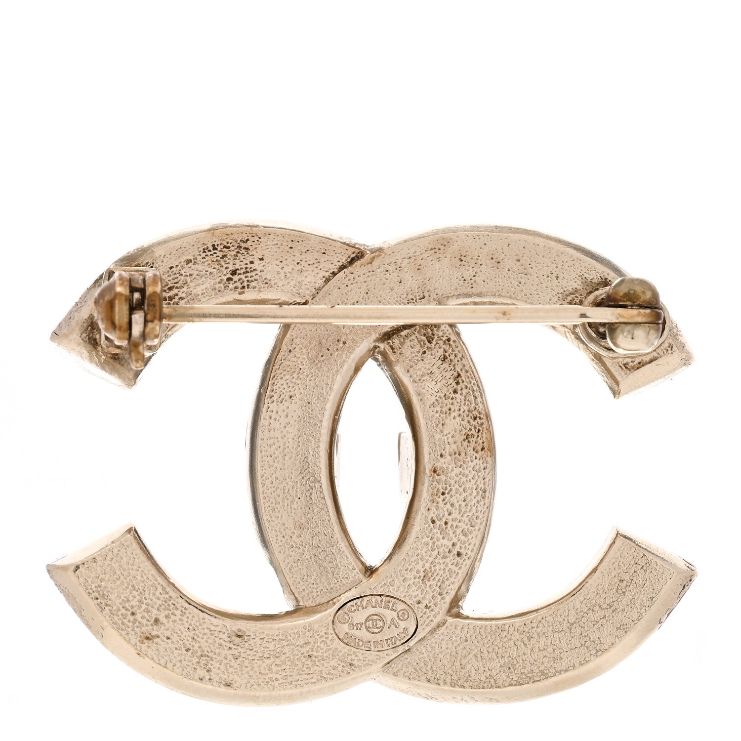 Chanel Baguette Crystal CC Brooch Light Gold 3 of 5