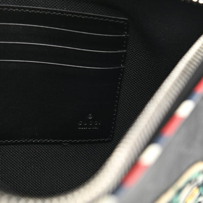 Gucci GG Supreme Monogram Night Courrier Zip Wristlet Pouch Black Multicolor 6 of 8