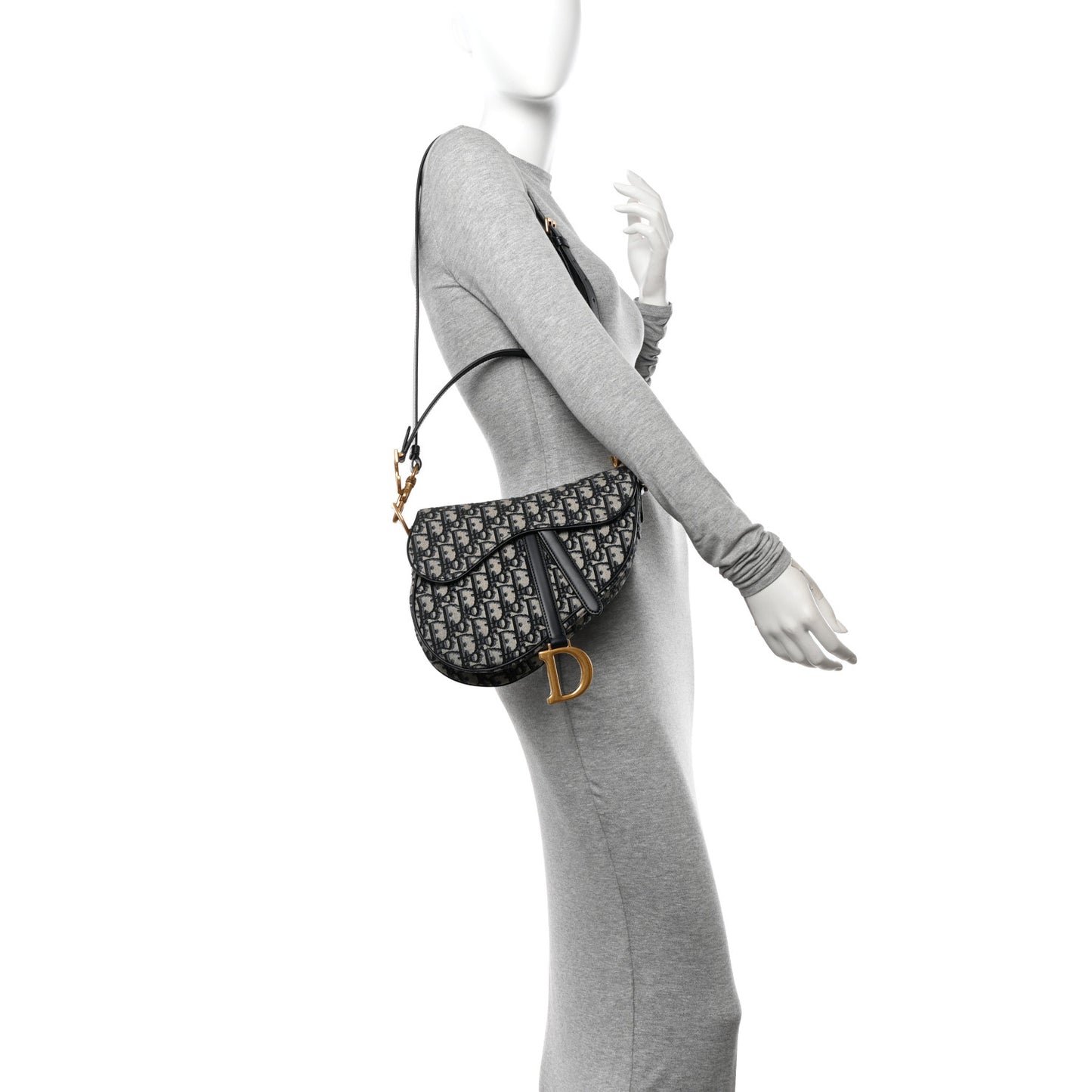 Oblique Saddle Bag With Strap Blue