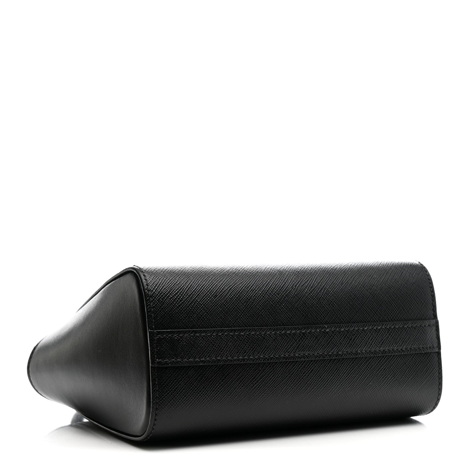 Prada Saffiano Soft Calfskin Mini Zippered Crossbody Tote Black 4 of 16