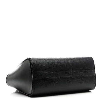 Prada Saffiano Soft Calfskin Mini Zippered Crossbody Tote Black 4 of 16