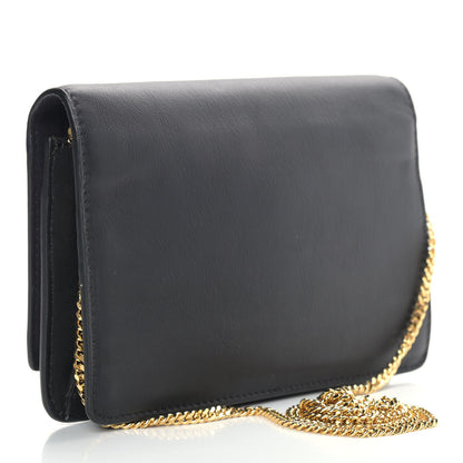 Fendi Vitello Flamingo Tube Wallet on Chain Black 3 of 10