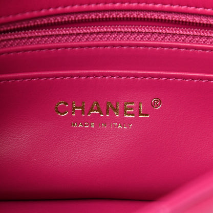 Chanel Lambskin Quilted Mini Rectangular Pearl Crush Flap Fuchsia 6 of 11