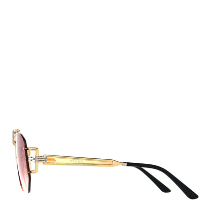 Celine Aviator Sunglasses CL 40039U/32S Gold Pink 3 of 7