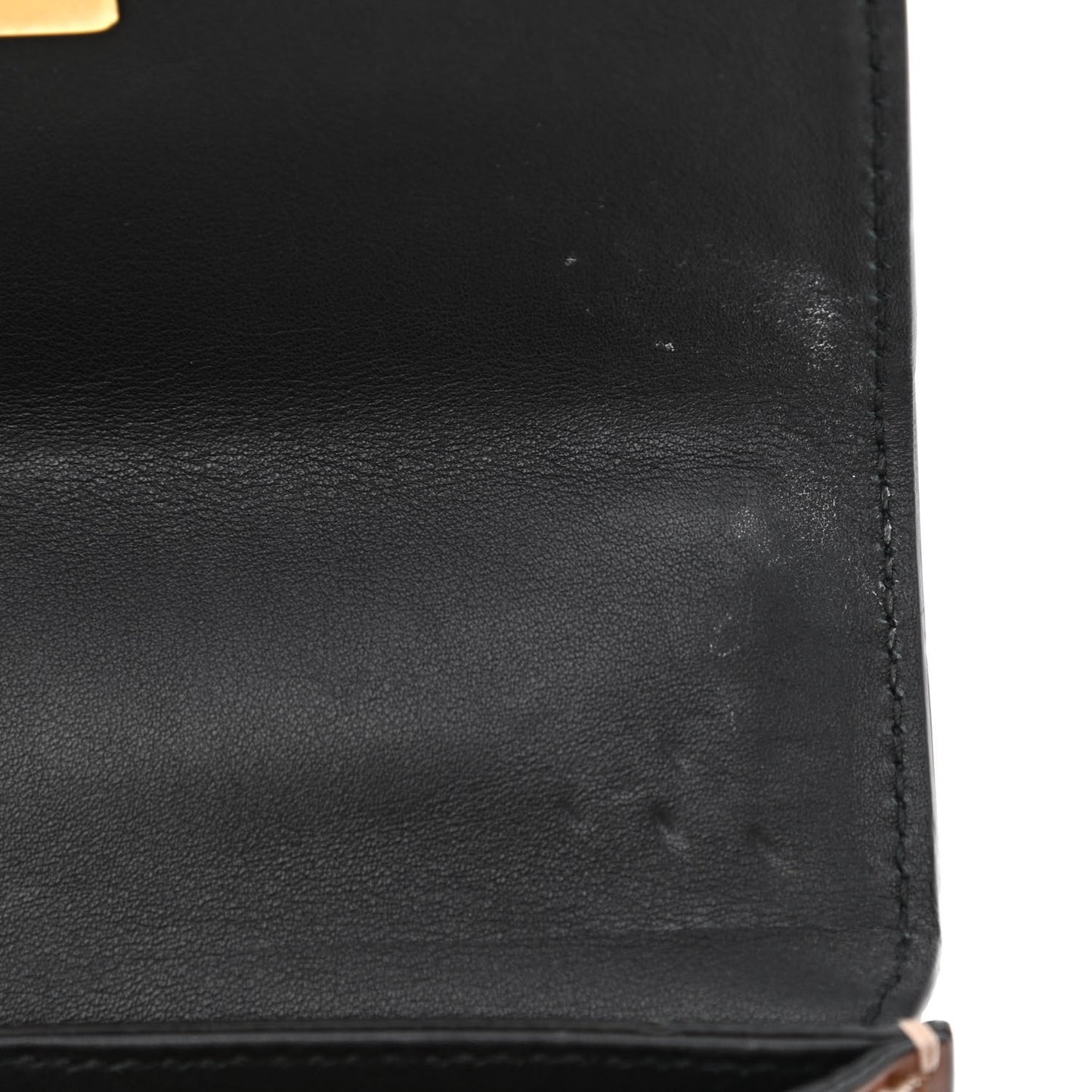 GG Supreme Monogram Calfskin Small Padlock Shoulder Bag Beige Black Cuir