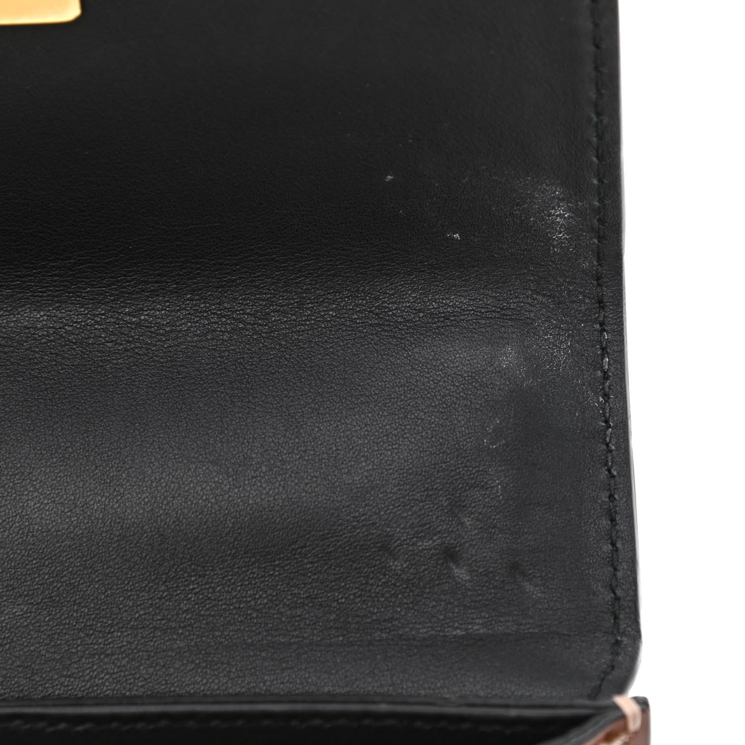 Gucci GG Supreme Monogram Calfskin Small Padlock Shoulder Bag Beige Black Cuir 8 of 13