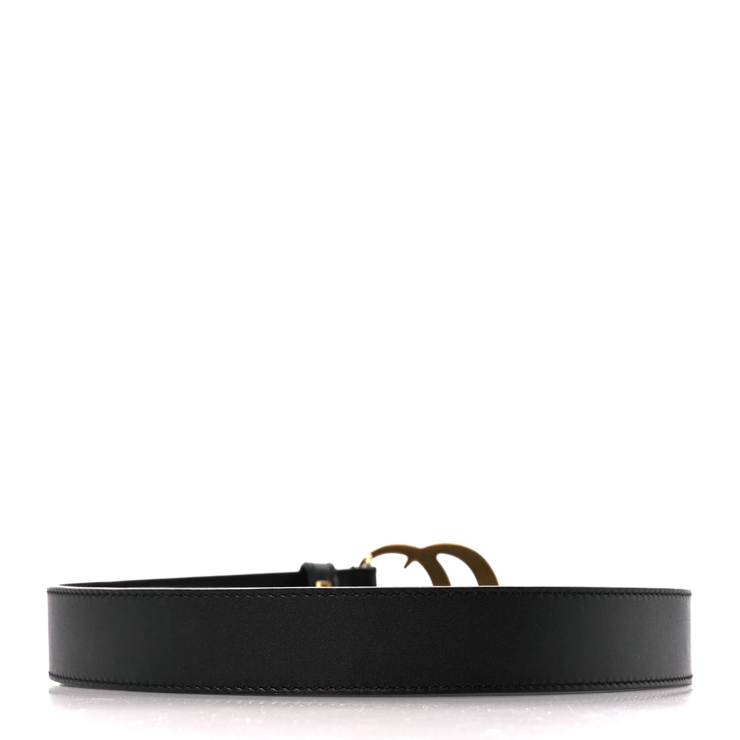 Moon Calfskin Double G 30mm Belt 90 36 Black