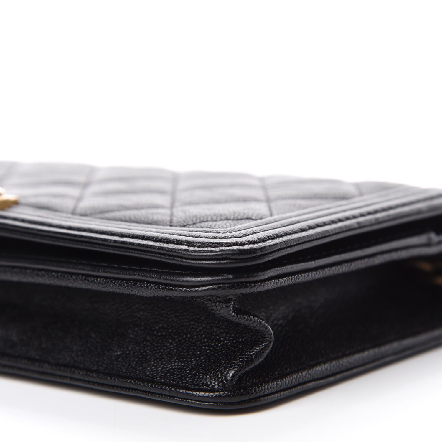 Chanel Caviar Quilted Boy Wallet On Chain WOC Black 7 of 12