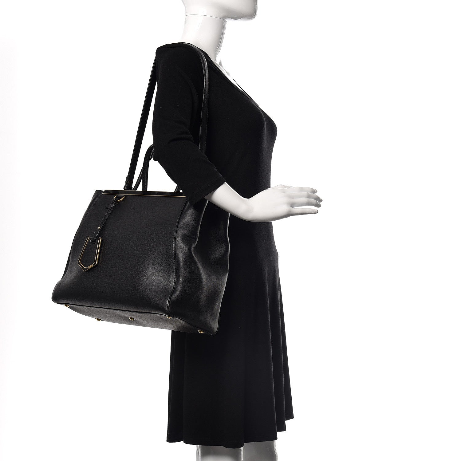 Fendi Vitello Elite Regular 2Jours Tote Black 3 of 23