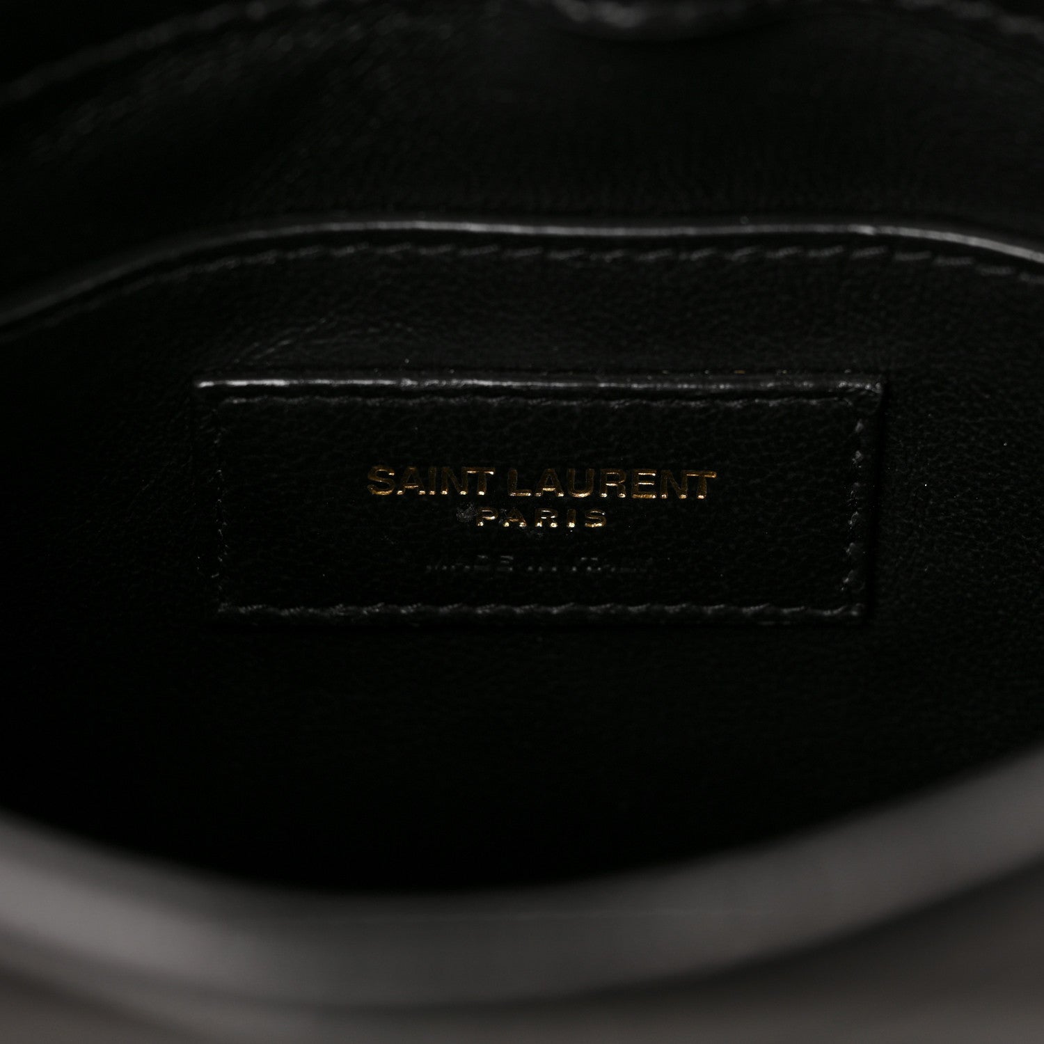 Saint Laurent Lambskin Quilted Monogram Baby Victoire Chain Clutch Bag Black 6 of 8