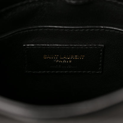 Saint Laurent Lambskin Quilted Monogram Baby Victoire Chain Clutch Bag Black 6 of 8