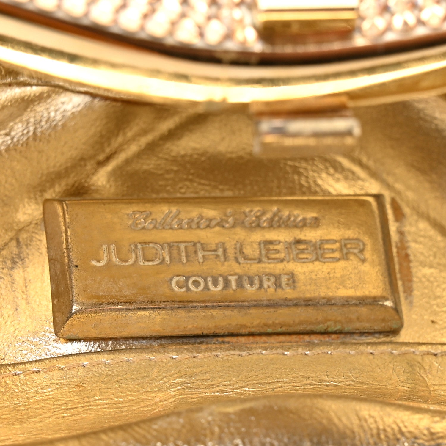 Judith Leiber Crystal Sunglass Minaudiere Clutch Gold Silver 6 of 11