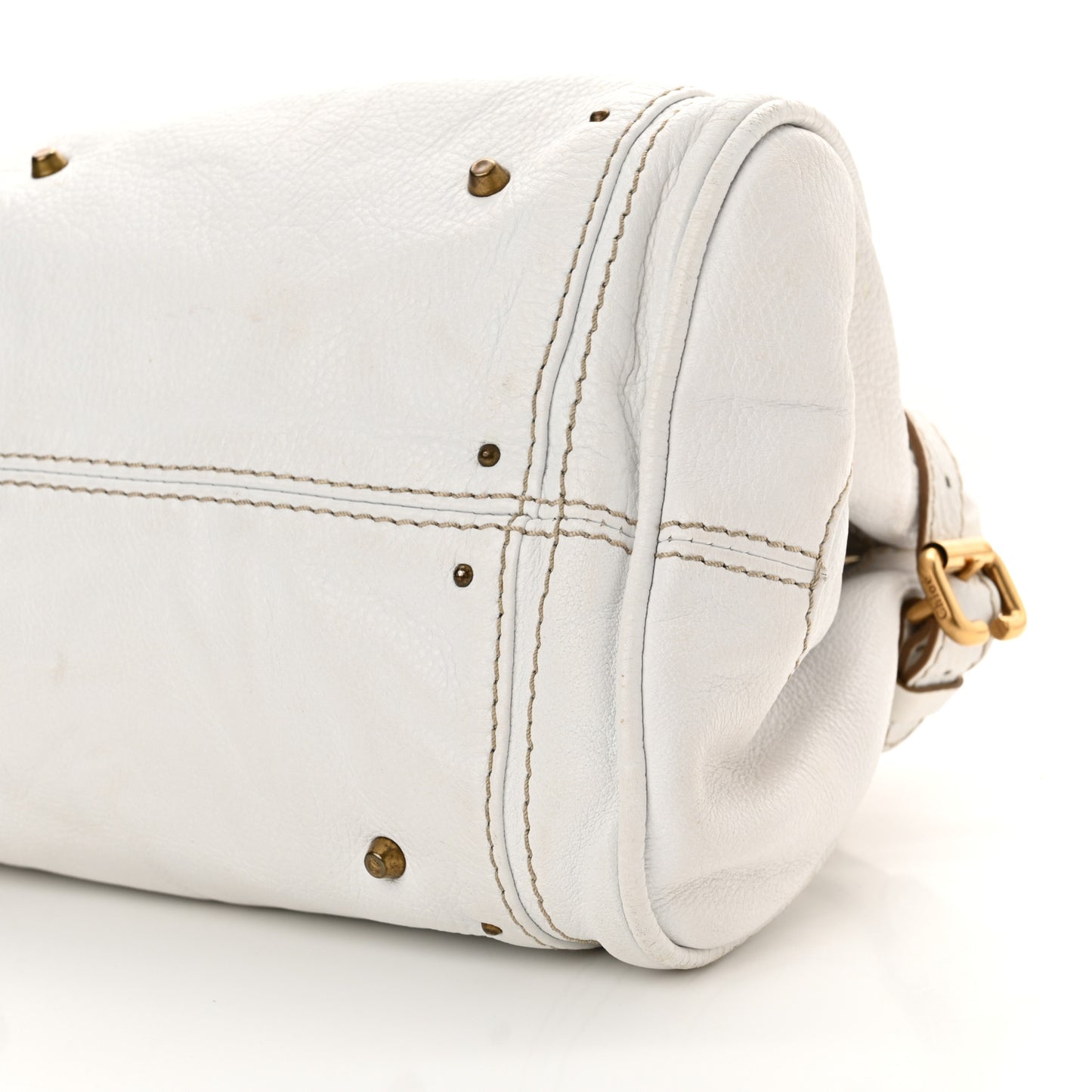 Calfskin Medium Paddington Satchel White