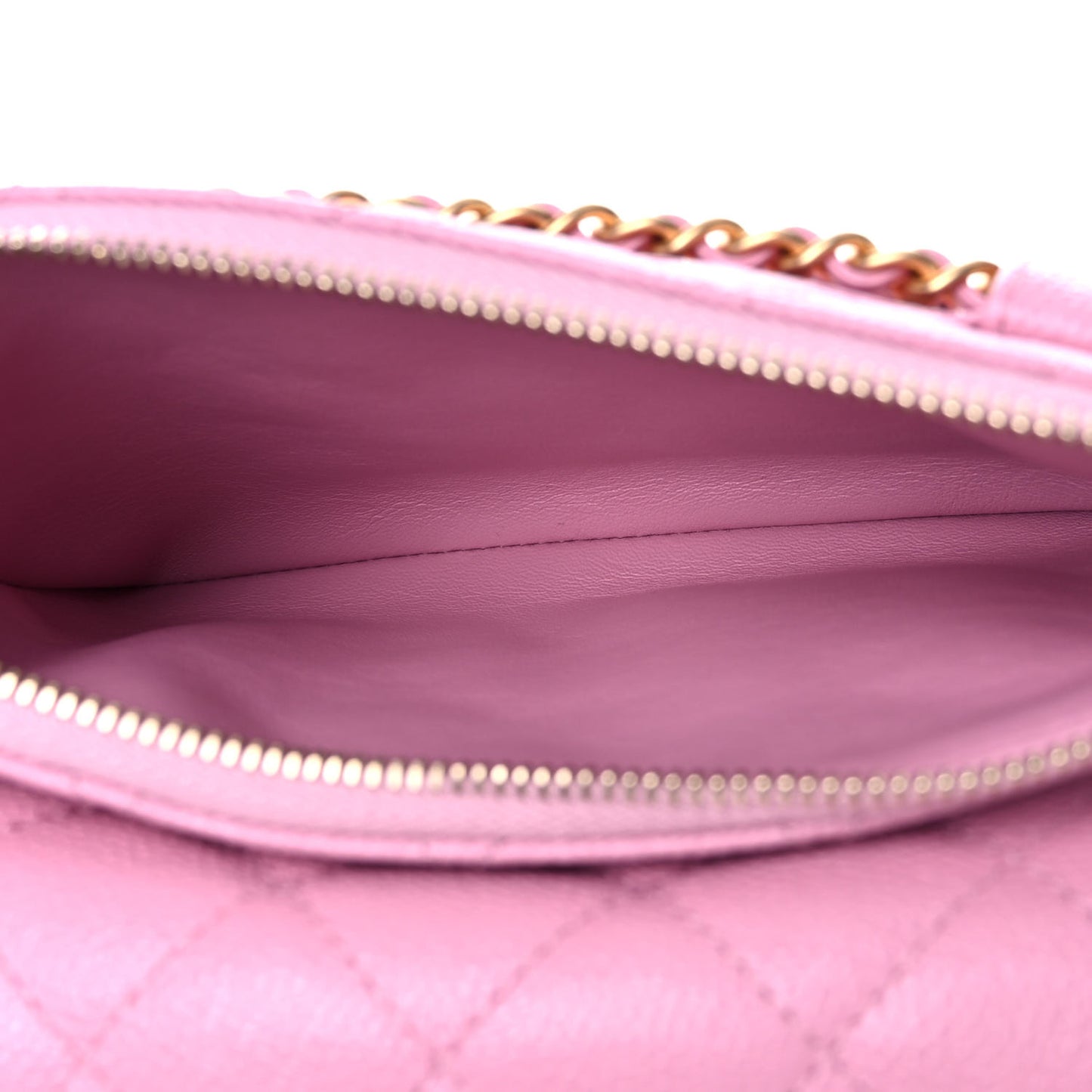 Shiny Caviar Pick Me Up Flap Belt Bag Pink