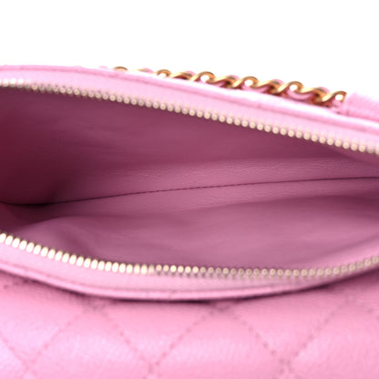 Chanel Shiny Caviar Pick Me Up Flap Belt Bag Pink 4 of 10