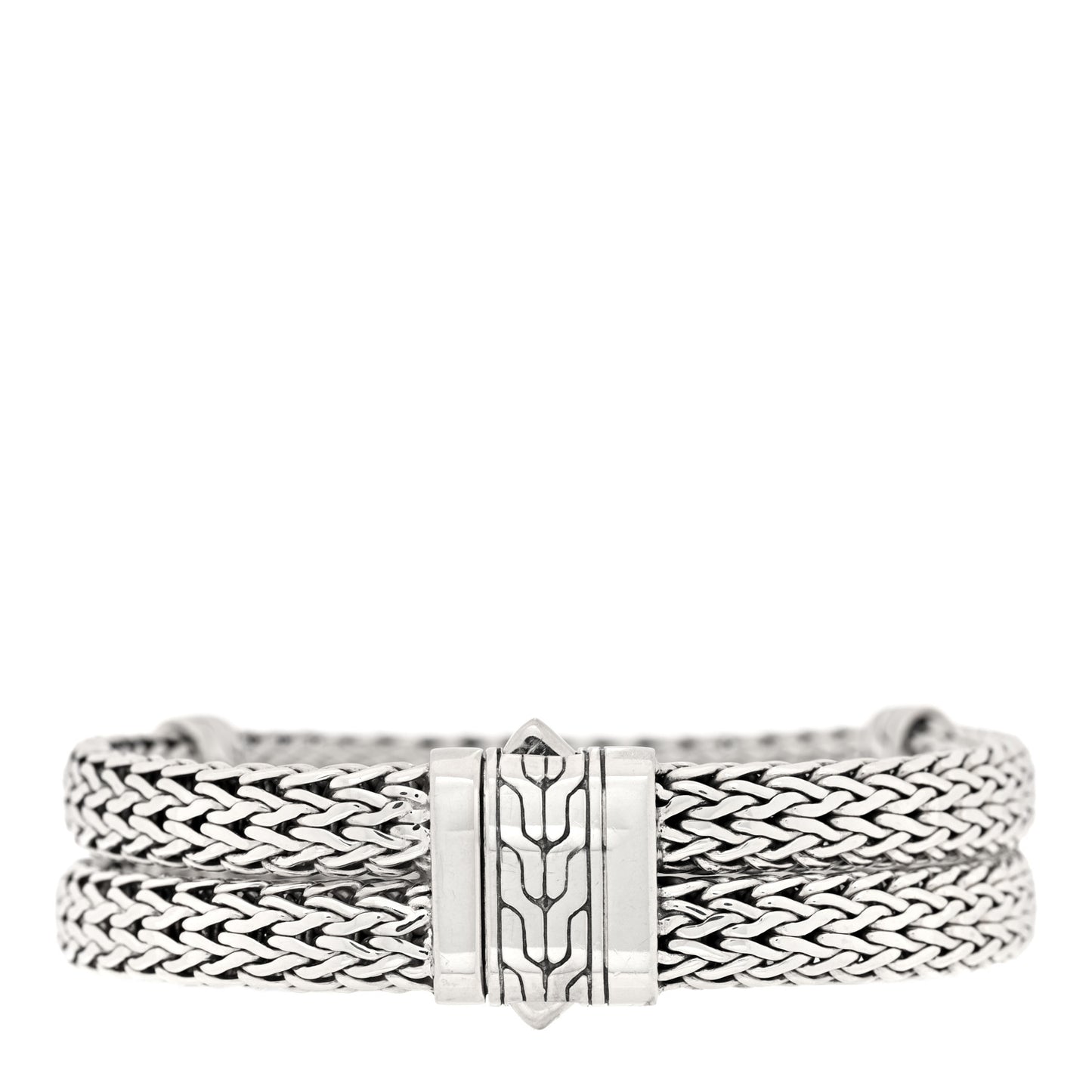 Sterling Silver Double Row Chain Bracelet
