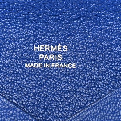 Hermes Chevre Mysore Calvi Card Case Bleu Electrique 6 of 7