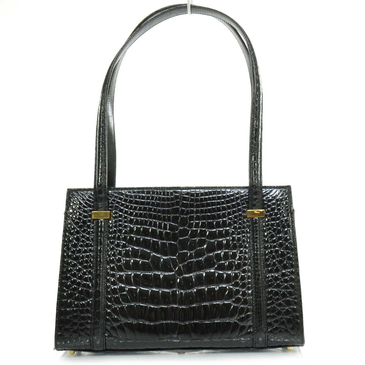 Gucci Crocodile Frame Bag Black 1 of 9