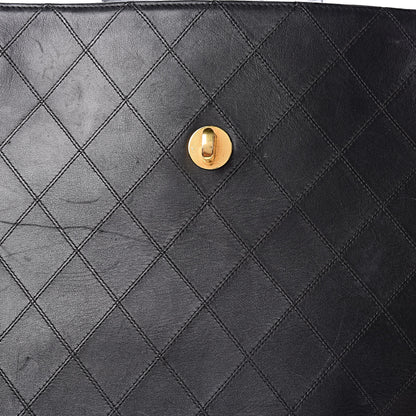 Chanel Calfskin Stitched XL Weekender Black 23 of 25