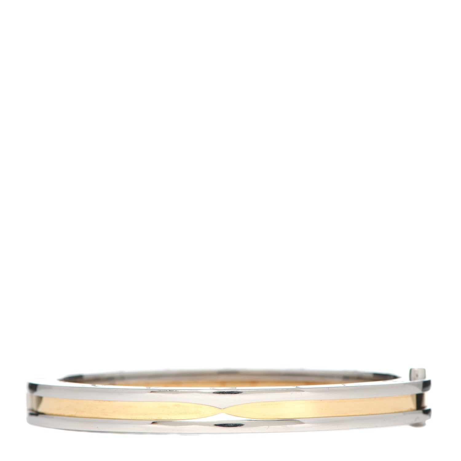 Bulgari 18K Yellow Gold Stainless Steel B.Zero1 Bangle Bracelet 3 of 5