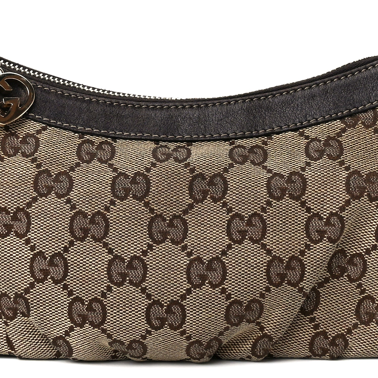 Gucci Monogram Lovely Heart Cosmetic Case Dark Brown 8 of 11