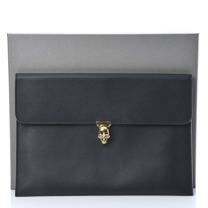 Alexander McQueen Calfskin Skull Envelope Clutch Black 8 of 8
