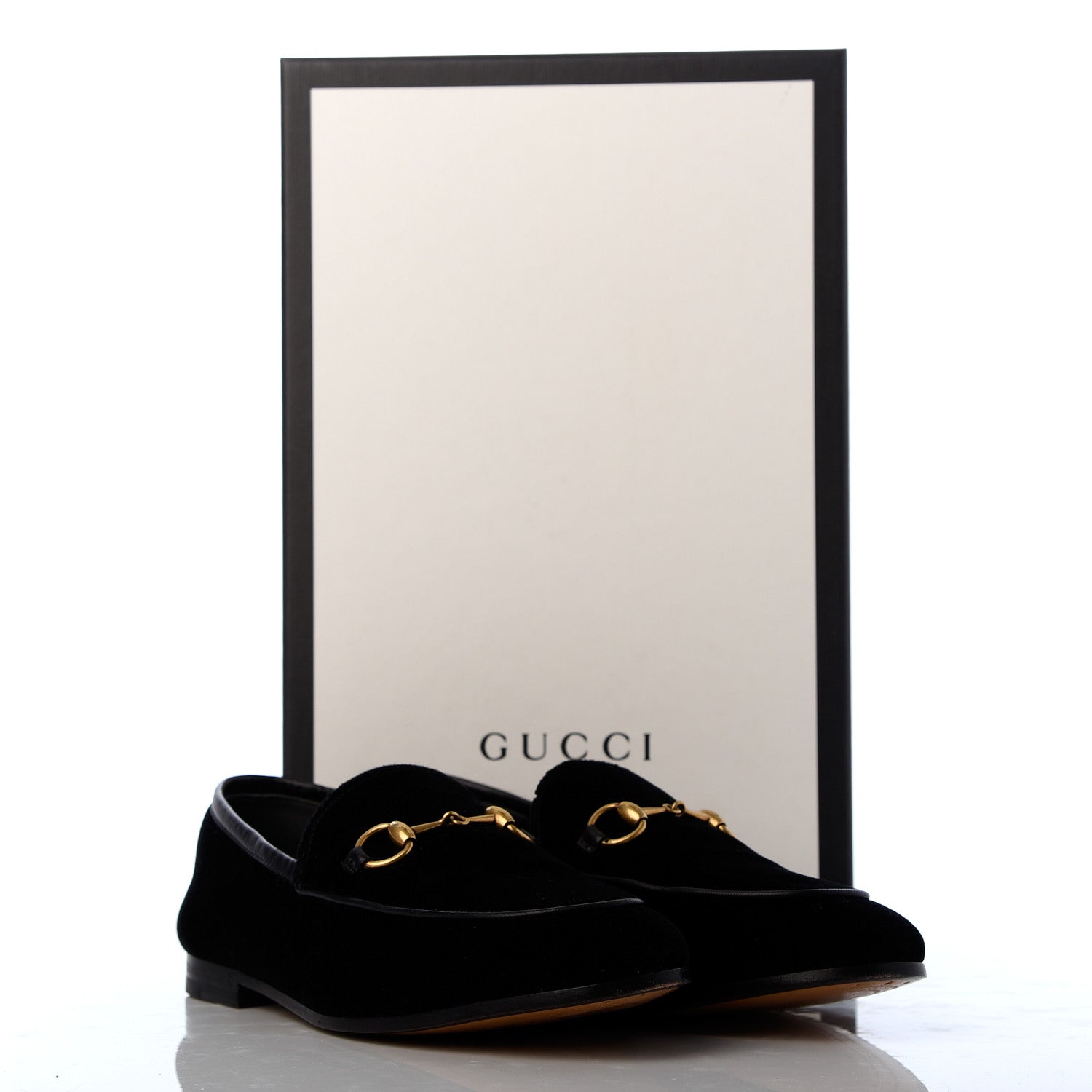 Gucci Velvet Horsebit Womens Jordaan Loafers 36 Black 15 of 15