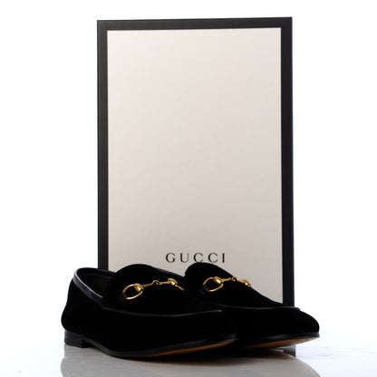 Gucci Velvet Horsebit Womens Jordaan Loafers 36 Black 15 of 15
