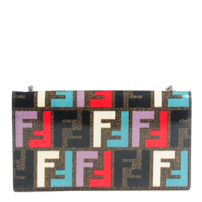 Fendi Zucca Spalmati Chain Clutch Pastello 1 of 9