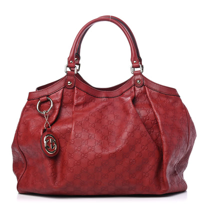 Gucci Guccissima Large Sukey Tote Red 1 of 4