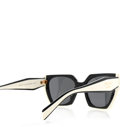 Prada Acetate Sunglasses SPR 15W Black White 4 of 8