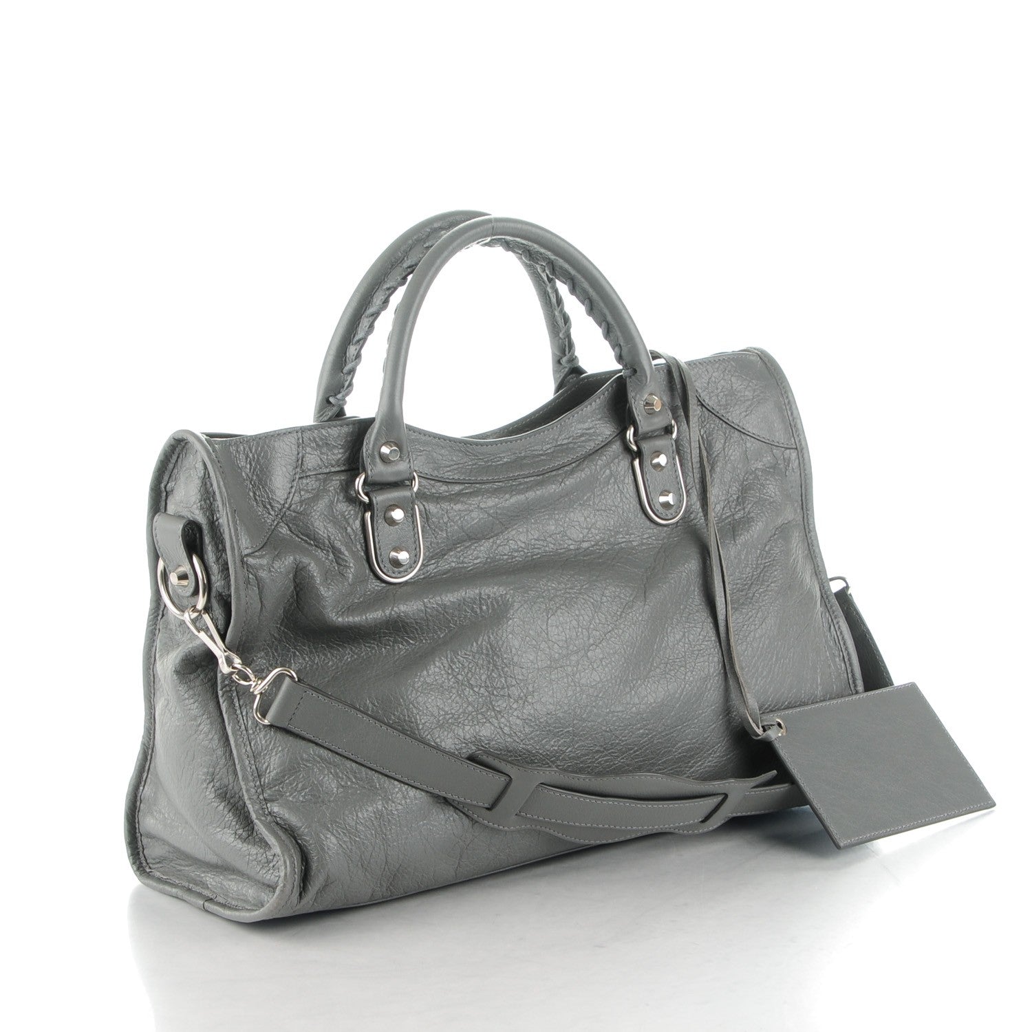 Balenciaga Agneau Silver Metallic Edge Hardware City Gris Cendre 3 of 8