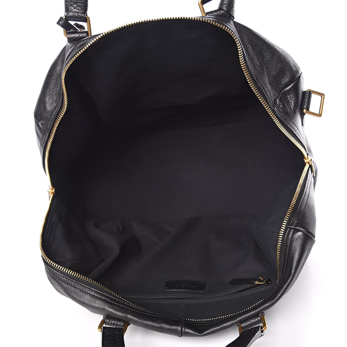 Calfskin Vavin Logo Strap Duffle Bag Black