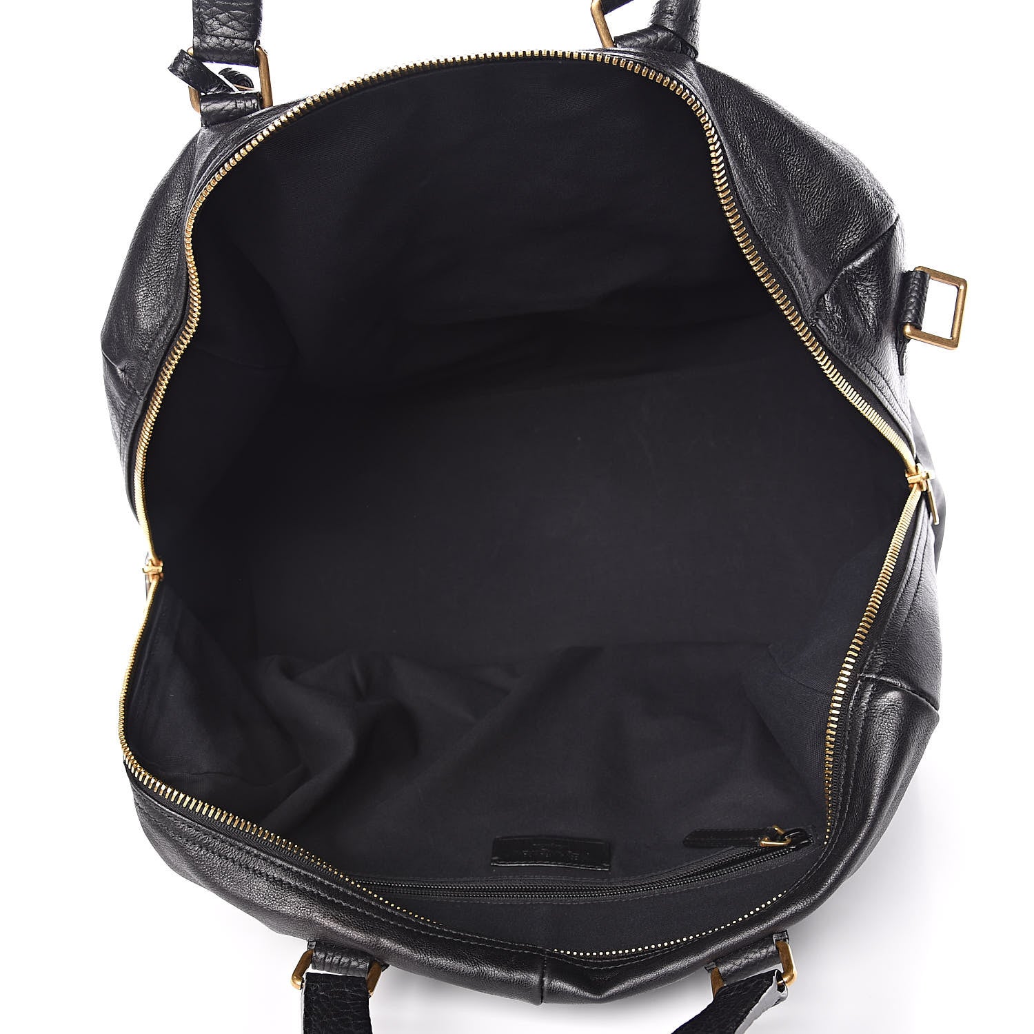 Saint Laurent Calfskin Vavin Logo Strap Duffle Bag Black 5 of 10