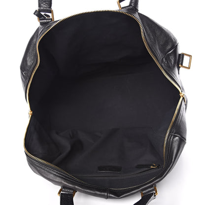 Saint Laurent Calfskin Vavin Logo Strap Duffle Bag Black 5 of 10