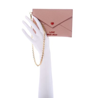 Miu Miu Goatskin Madras Love Wristlet Pouch Orchidea 2 of 8